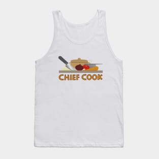 CHIEF COOK Typography+Illustration Tank Top